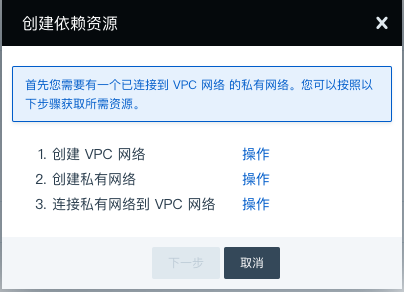 创建依赖的网络资源